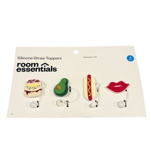 4 Piece Straw Topper Set